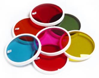lentes redondas de colores