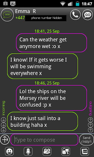 GO SMS Pro P2 Minimal Theme