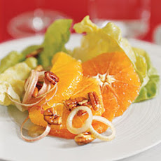 Lettuce, Orange, and Pecan Salad