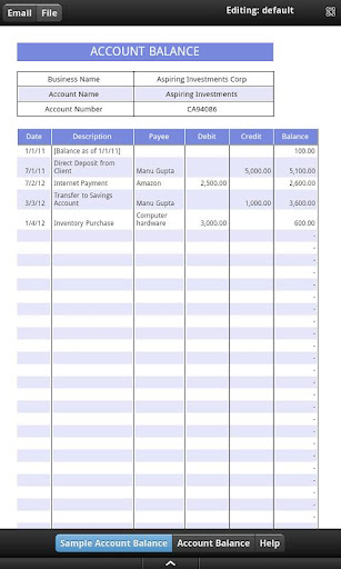 Account Balance