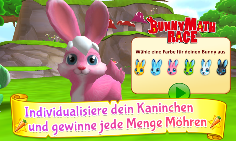 Android application Bunny Math Race screenshort