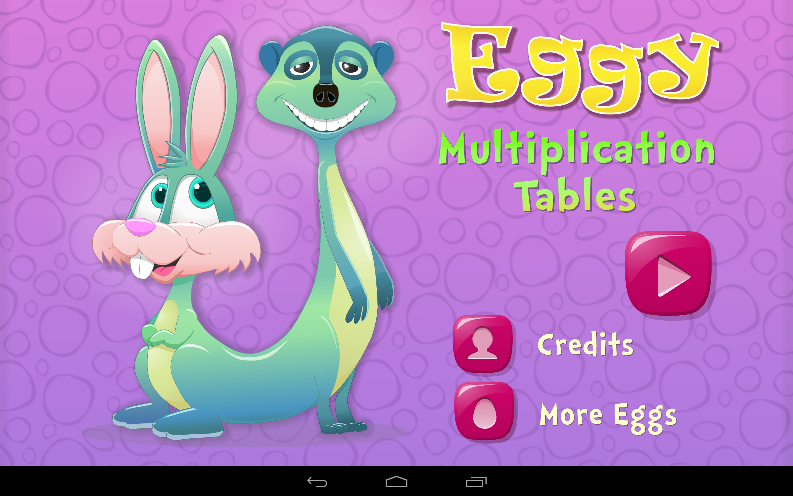Android application Eggy Times Tables screenshort