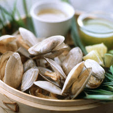 Steamers with Asian Broth and Cilantro Butter