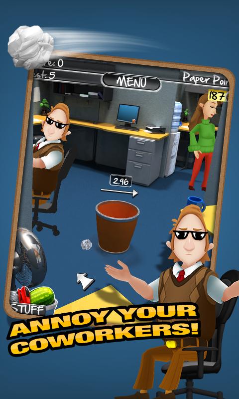 Android application Paper Toss 2.0 screenshort