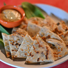 Ramp-Sesame Pancakes with Miso Dipping Sauce