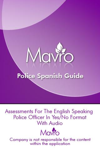 Police Spanish Guide