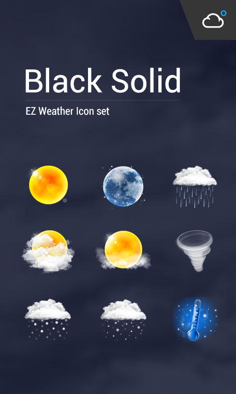 Android application Realistic Weather Iconset HD screenshort