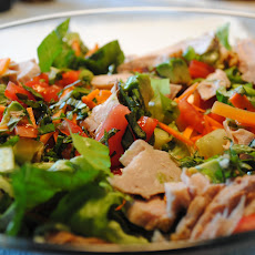 Summer Salad with Turkey, Greens, and Chickpeas