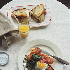 Prosciutto, Fried Egg, and Parmesan on Country Bread