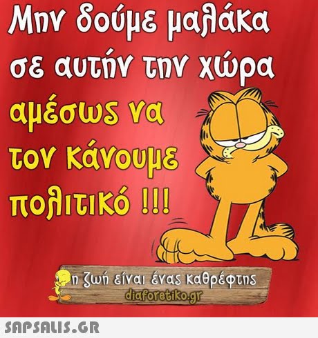 Μην δούμε μαλάκα σε αυτήν την χώρα 0 τον κανουμε πολιτικό !!! 