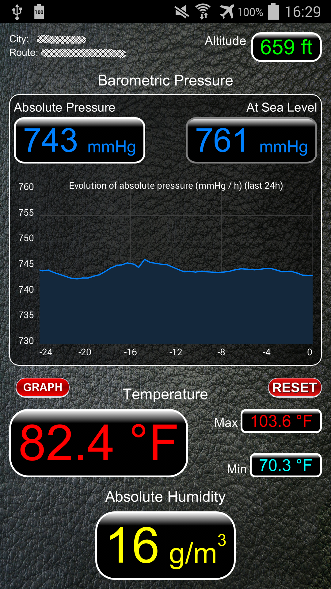 Android application MeteoStation screenshort