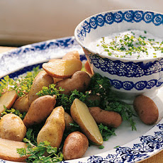 Fingerling Potatoes and Goat Cheese Fondue
