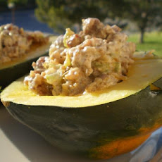Quick Sausage Stuffed Acorn Squash