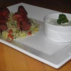 Tandoori Lamb Kebabs With Raita and Couscous