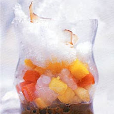Coconut and Palm Sugar Syrup with Tapioca, Tropical Fruit, and Shaved Ice
