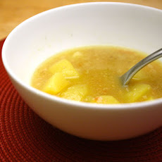 Potato Soup with Fried Almonds