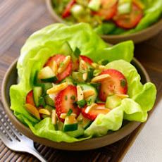 Strawberry-Cucumber Salad with Almonds and Mint
