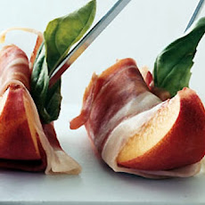 Peaches with Serrano Ham and Basil