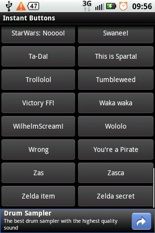 instant-buttons for android screenshot