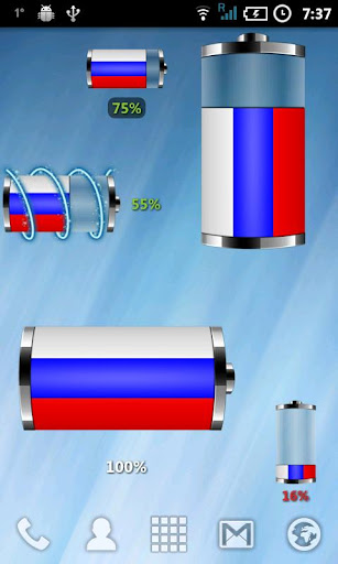 Russia - Flag Battery Widget