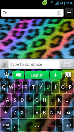 GO Keyboard Rainbow Cheetah