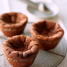 Sunken Chocolate Cakes with Coffee Ice Cream