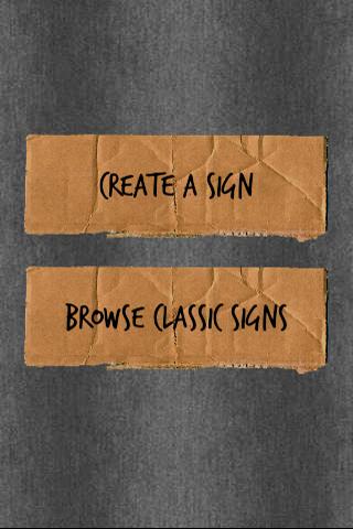 Cardboard Signs Ad Free