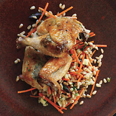 Roasted Cornish Hens with Black-Olive Butter
