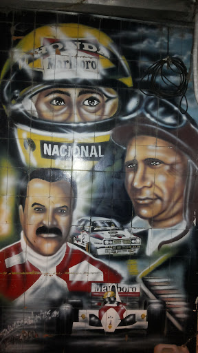 Mural Homenaje a Fangio - Senna - Recalde