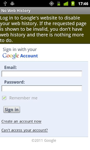 No Web History