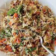 Spring Rice Pilaf with Vegetables, Arugula and Cheese