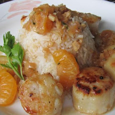 Seared Sea Scallops in Mandarin Sauce