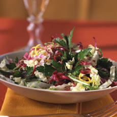 Parsley, Radicchio, and Napa Cabbage Salad with Lemon Vinaigrette