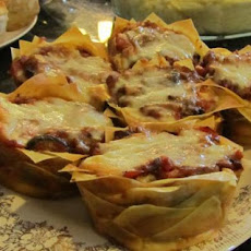 Lasagna Cupcake With Roasted Veggies