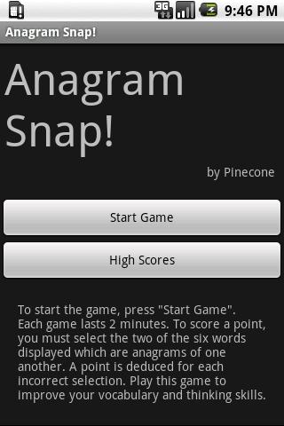 Anagram Snap