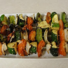 Garlic Parmesan Grilled Veggie Skewers