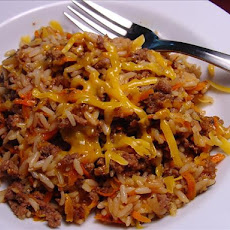 Cheesy Beef and Rice Bake