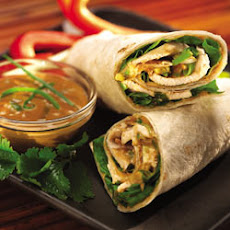 Thai Peanut Butter Chicken Wraps