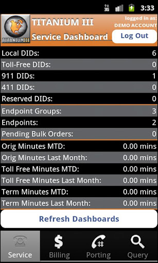 VI Mobile Dashboard