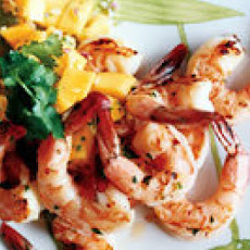 Grilled Brined Shrimp with Mango Salsa