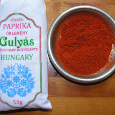 Hot paprika red pepper shorba soup with lime