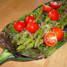 Antipasto of Asparagus With Freshly Grated Parmigiano Cheese