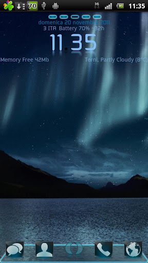 Blue Night Go Launcher Theme