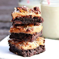 Nutty Coconut Caramel Brownies