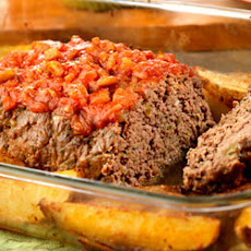 Meatloaf with Roasted Garlic Potatoes