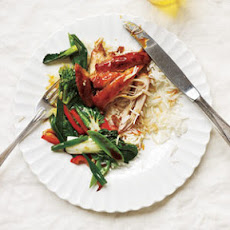 Slow-Cooker Soy-Glazed Chicken With Stir-Fried Vegetables