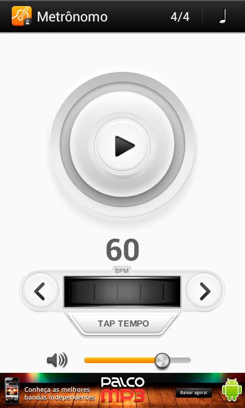 Android application Metronome Cifra Club screenshort