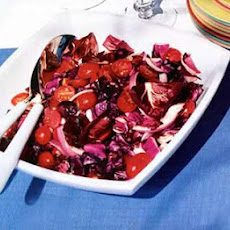 Radicchio, Red Cabbage and Tomatoes with Orange Vinaigrette