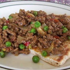 Keema (Indian Spiced Ground Veal and Beef with Peas)