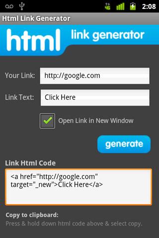 Html Link Generator